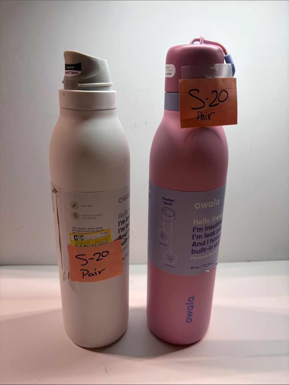 NEW Owala 24 oz FreeSip Water Bottle with Straw - Set of 2